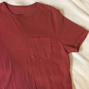Plain Red Pocket Shirt Mens Size M